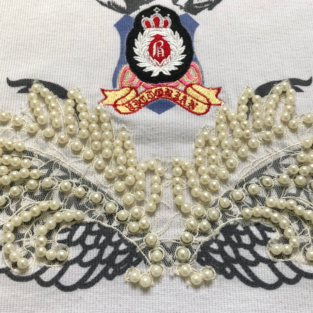 “Beauty and Love”embellished and embroidered top - Picture 2 of 9